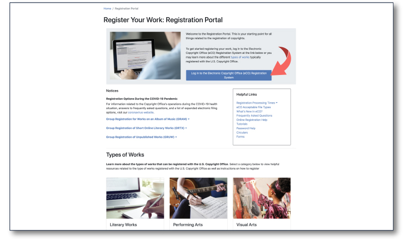 Registering a Copyright